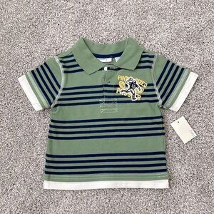 NWT Greendog Macy’s Green Striped Toddler Infant Polo Shirt - Size 18 Months